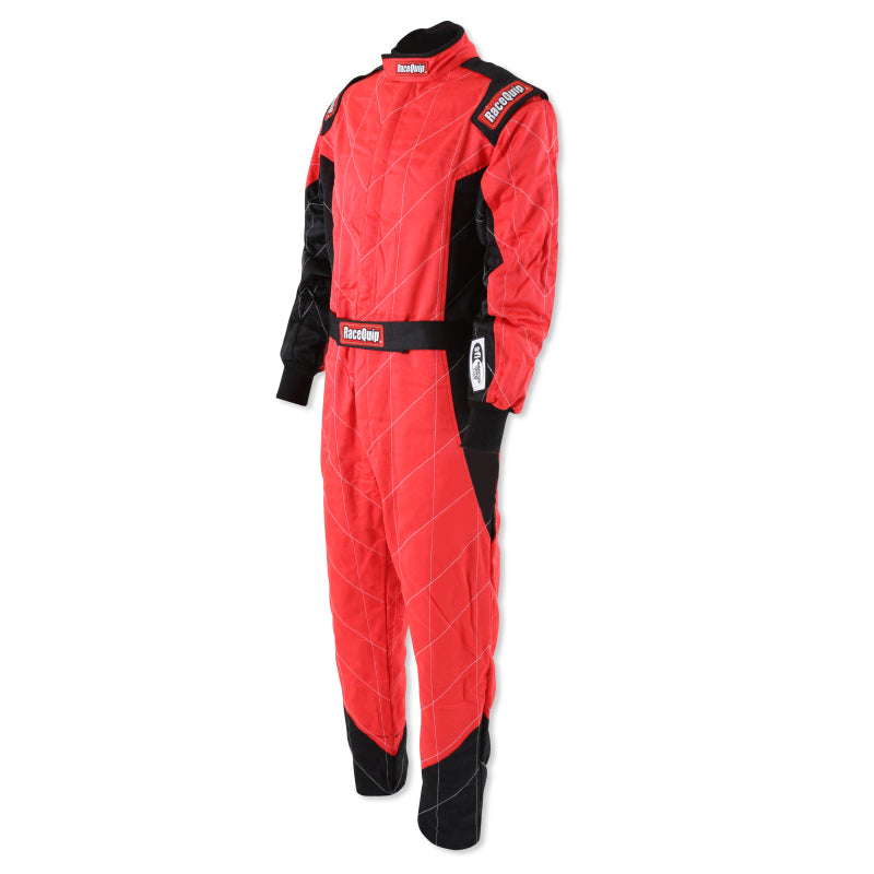RaceQuip Red Chevron-5 Suit SFI-5 - Large - Graveyard Performance