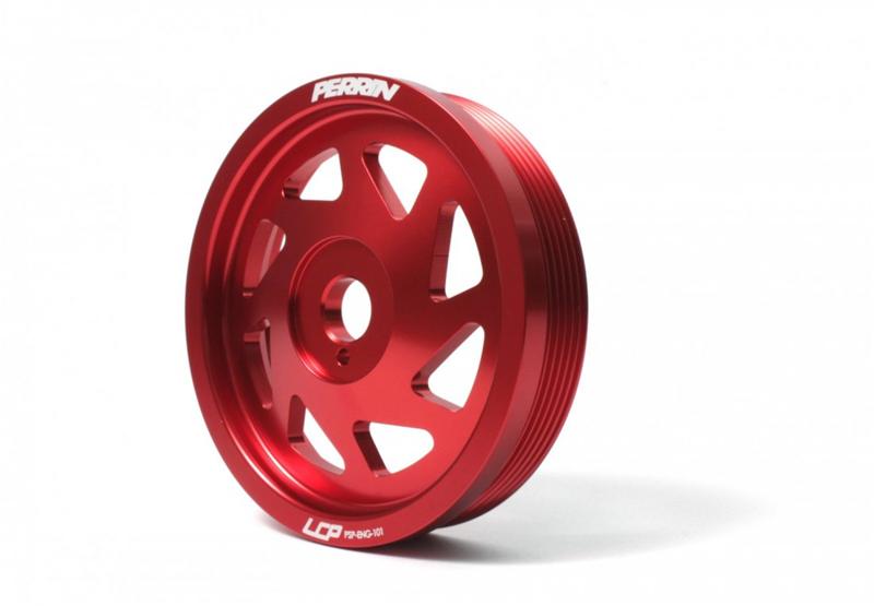 PERRIN 93-14 Subaru Impreza (Incl. 02-14 WRX) / 04-21 STI Lightened Crank Pulley - Black - Graveyard Performance