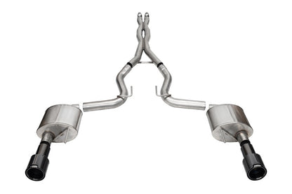 Corsa 2024+ Ford Mustang GT 5.0L V8 Xtreme 4.5 Cat-Back Duel Rear w/ 4.5 In Carbon Fiber Tips - Graveyard Performance