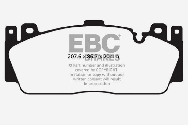 EBC 12+ BMW M5 4.4 Twin Turbo (F10) Redstuff Front Brake Pads - Graveyard Performance