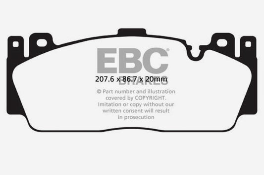 EBC 12-16 BMW M5 (F10) Bluestuff Front Brake Pads - Graveyard Performance