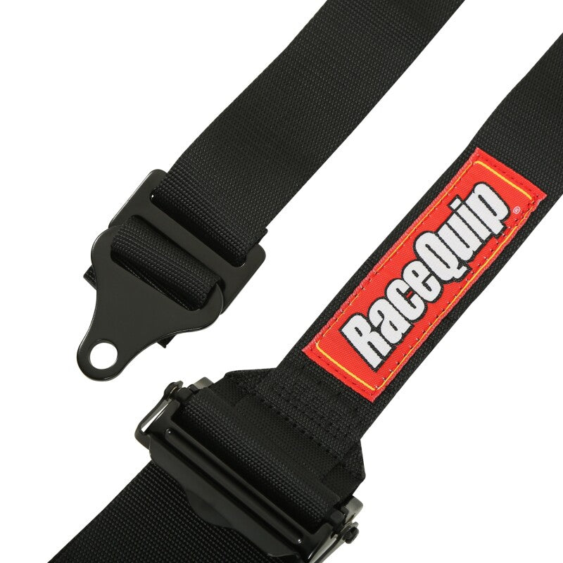 RaceQuip L & L 5pt Ratchet HNR Harness Black - Graveyard Performance