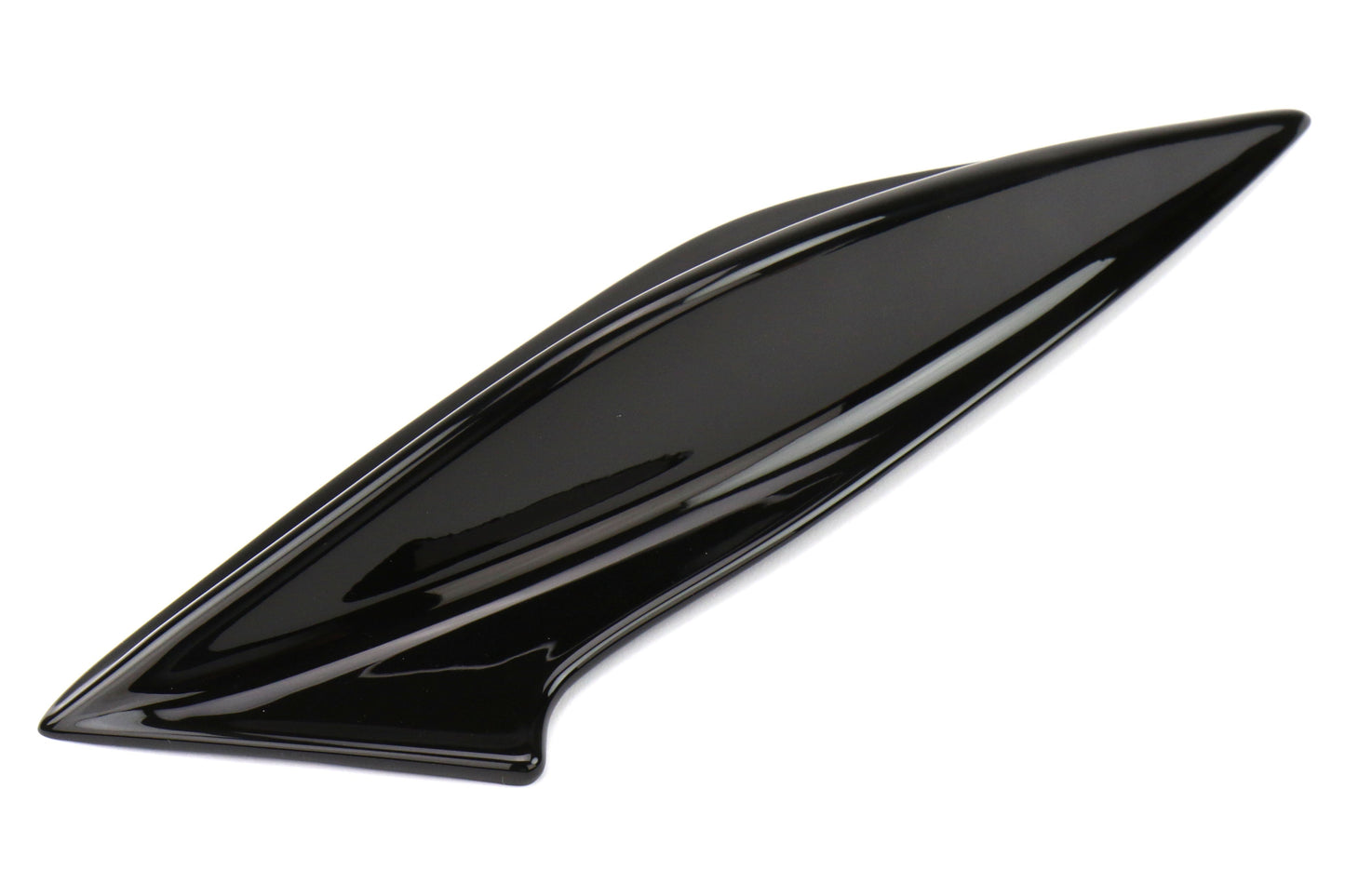OLM STI Spoiler Side Fins - Crystal Black Silica / Raven - 2015-2021 Subaru WRX / STI - Graveyard Performance
