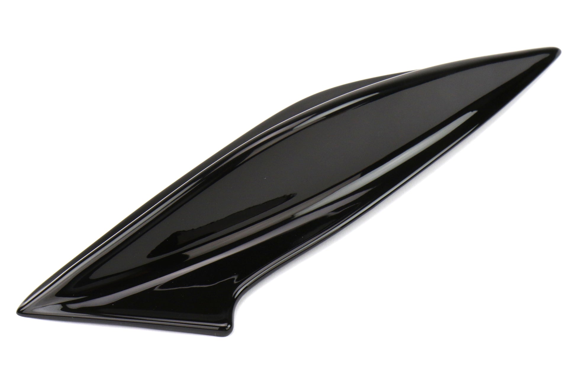 OLM STI Spoiler Side Fins - Crystal Black Silica / Raven - 2015-2021 Subaru WRX / STI - Graveyard Performance