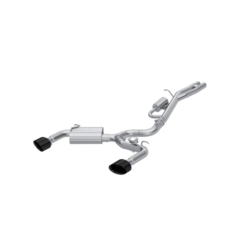 MBRP 17-20 Audi RS3 2.5T T304 SS 3in Cat-Back Dual Split Rear w/ Oval Black Chrome Tips - Graveyard Performance