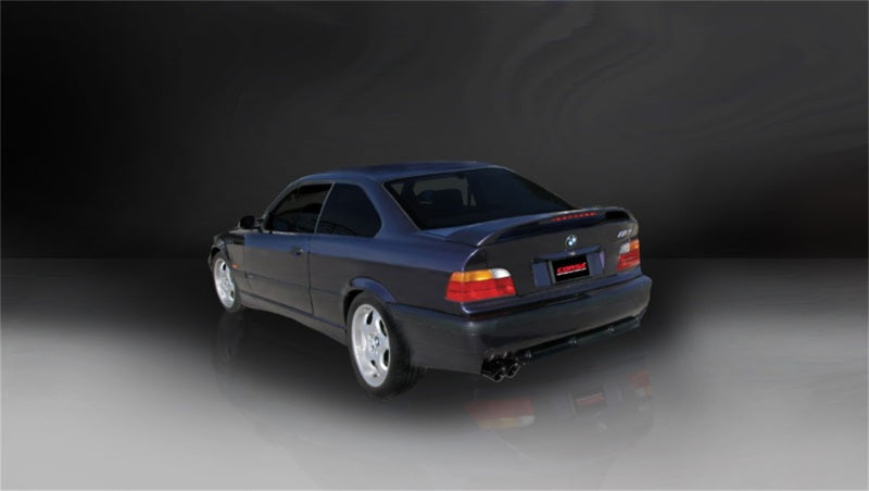 Corsa 1992-1999 BMW 325i/is Coupe E36 Black Sport Cat-Back Exhaust - Graveyard Performance