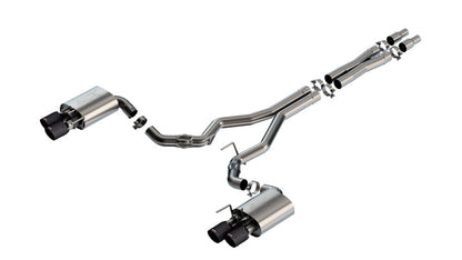 Borla 2024 Ford Mustang GT 5.0L V8 w/ Active Exhaust ATAK Cat-Back Exhaust System - Carbon Fiber - Graveyard Performance