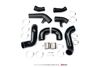 AMS Performance 2009+ Nissan GTR R35 OMEGA Turbo Kit 3in Lower Intercooler Pipes (OMEGA 11) - Graveyard Performance