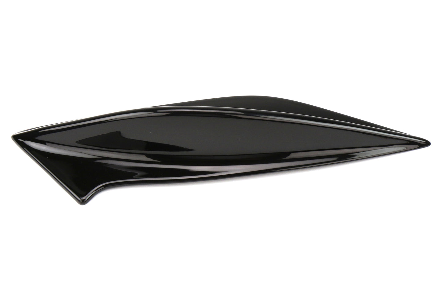OLM STI Spoiler Side Fins - Crystal Black Silica / Raven - 2015-2021 Subaru WRX / STI - Graveyard Performance