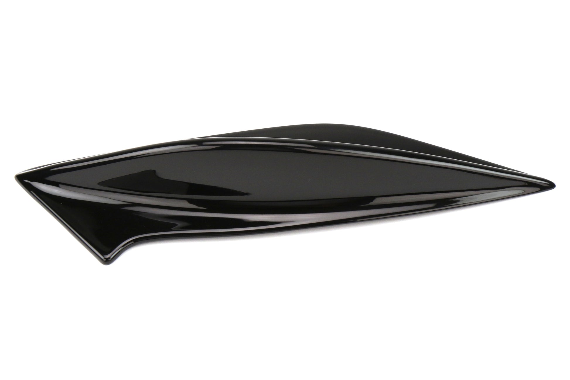 OLM STI Spoiler Side Fins - Crystal Black Silica / Raven - 2015-2021 Subaru WRX / STI - Graveyard Performance