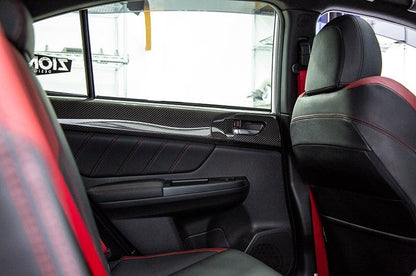 OLM LE Dry Carbon Fiber Rear Door Trim Upper Panels - 2015-2021 Subaru WRX / STI - Graveyard Performance