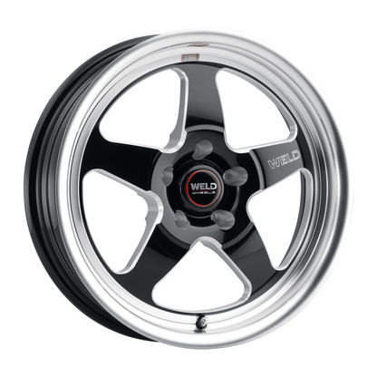 Weld S155 15x10 Ventura Drag 5x120 ET46 BS7.25 Gloss BLK MIL DIA 78.1 - Graveyard Performance