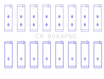 King Engine Bearings Ford 260Ci 289Ci 302 5.0L Windsor (Size STDX) Connecting Rod Bearing Set - Graveyard Performance