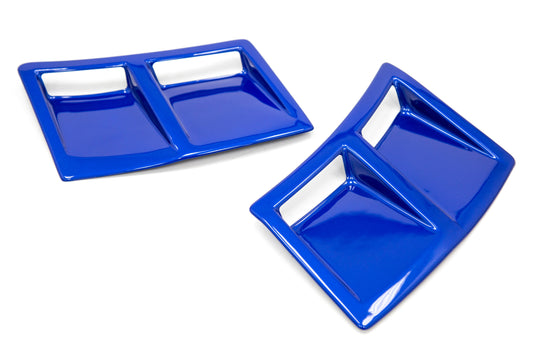OLM S207 Style Paint Matched Rear Bumper Vent Inserts - WR Blue Pearl - 2015-2021 Subaru WRX / STI - Graveyard Performance