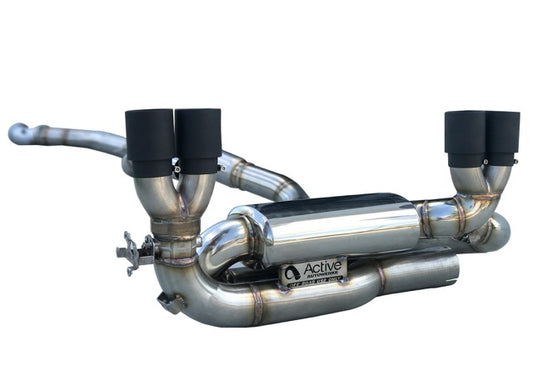 F87 M2 Competition Signature Exhaust System includes Active F-brace (Tip color: Brushed Silver) - Graveyard Performance
