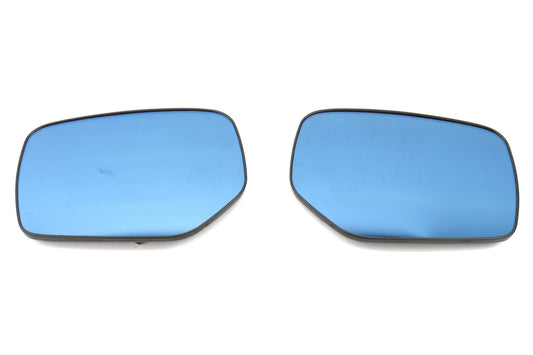 OLM Wide Angle Convex Mirrors (With Turn Signals/Defrosters) - Blue - 2015-2021 Subaru WRX / STI / 2015-2017 Crosstrek - Graveyard Performance