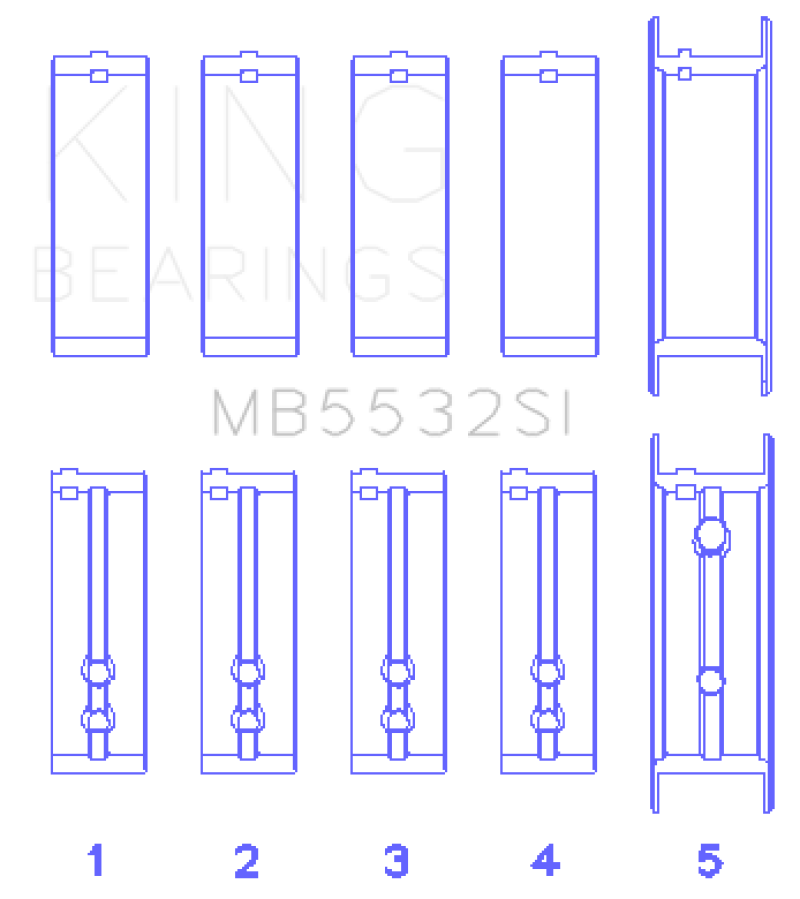 King Engine Bearings Chevrolet 151/153 (Size STD) Main Bearing Set
