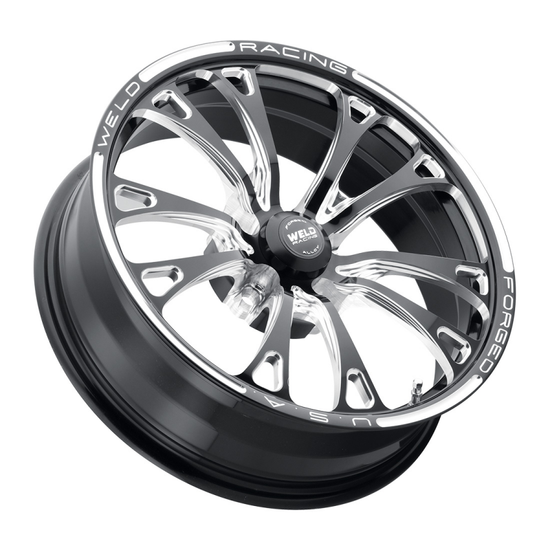 Weld V-Series 1-Piece 15x3.5 / Spindle Mount / 1.75in. BS Gloss Black Milled Wheel - Graveyard Performance
