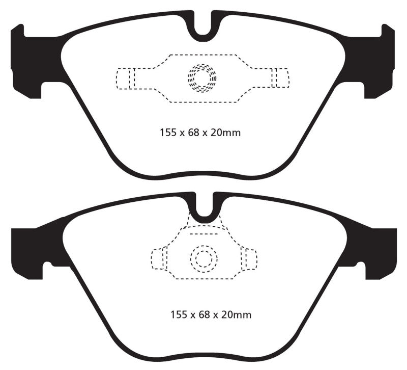 EBC 11+ BMW Z4 3.0 Twin Turbo iS (E89) Redstuff Front Brake Pads - Graveyard Performance