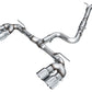 AWE MK8 Volkswagen Golf R 3in Track Edition Quad Exhaust - Chrome Silver Tips