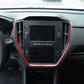 JDMuscle [22-25 WRX] P&S Series Carbon Fiber Center Console Frame Trim | Black Carbon Fiber/ Red Carbon Fiber