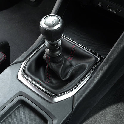 JDMuscle [22-25 WRX] P&S Series Carbon Fiber MT Shifter Trim | Black Carbon Fiber/ Red Carbon Fiber