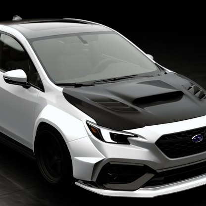 JDMuscle [22-25 WRX] Carbon Fiber Hood V1