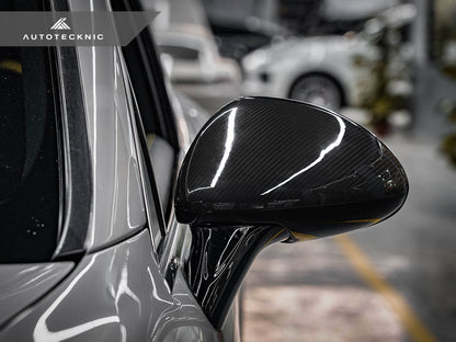AutoTecknic Replacement Dry Carbon Mirror Covers - Porsche 958 Cayenne - Graveyard Performance