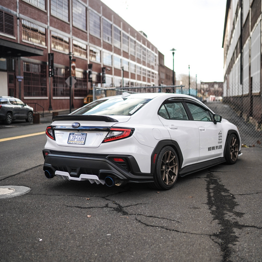 JDMuscle [22-25 WRX] Duck Bill / Low Profile Spoiler - V1 Paint Matched / Gloss Black / Cherry Red
