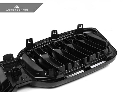 AutoTecknic Dry Carbon Fiber Dual-Slats Front Grille Set - G01 X3 LCI | G02 X4 LCI - Graveyard Performance