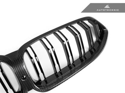 AutoTecknic Dry Carbon Dual-Slats Front Grille - G14/ G15/ G16 8-Series - Graveyard Performance