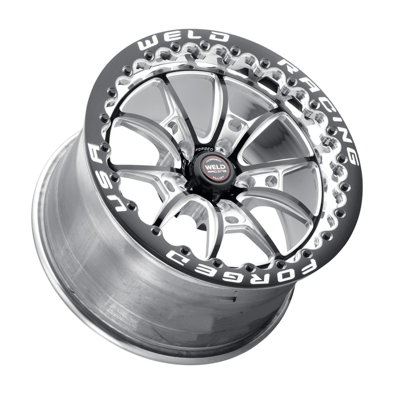 Weld RT-S S80 15x10 / 5x115 BP / 6.5in BS Black Wheel - Black Single Beadlock MT - Graveyard Performance