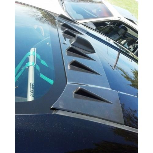 BLOX Racing 13-14 Scion/Subaru FR-S/BRZ Vortex Generator Fins with Shark Fin - ABS Black - Graveyard Performance