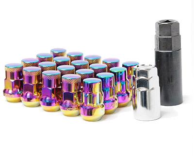 Wheel Mate Muteki SR35 Close End Lug Nuts w/ Lock Set - Blue 12x1.25 35mm - Graveyard Performance