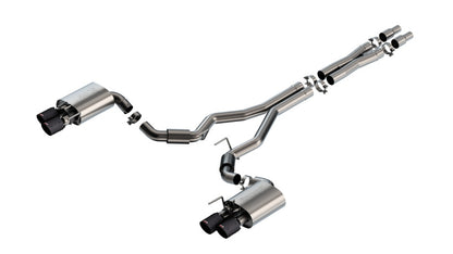 Borla 2024 Ford Mustang GT 5.0L V8 w/ Active Exhaust S-Type Cat-Back Exhaust System - Carbon Fiber - Graveyard Performance