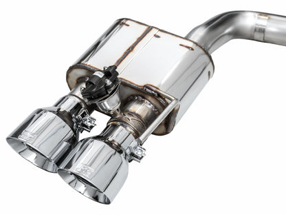 AWE 2024 Ford Mustang GT Fastback S650 RWD SwitchPath Catback Exhaust w/ Quad Chrome Silver Tips - Graveyard Performance