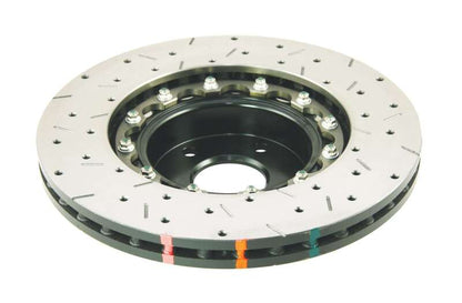 DBA 02-10 WRX / 13+ FR-S / 13+ BRZ Premium Front Drilled & Slotted 5000 Series Rotor w/ Black Hat - Graveyard Performance
