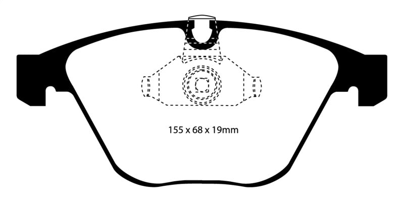 EBC 08-10 BMW M3 4.0 (E90) Yellowstuff Front Brake Pads - Graveyard Performance