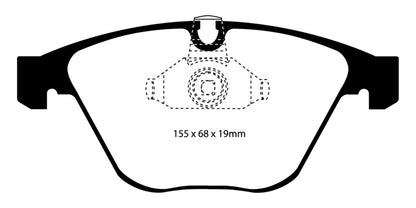 EBC 08-10 BMW M3 4.0 (E90) Yellowstuff Front Brake Pads - Graveyard Performance