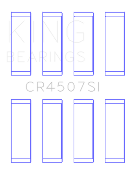 King Mazda MZR 2.3L 16V / Ford Duratec 2.3L 16V (Size .25) Connecting Rod Bearing Set (Set of 8) - Graveyard Performance
