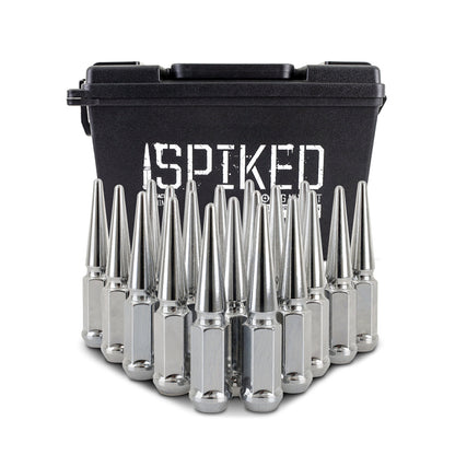 Mishimoto Steel Spiked Lug Nuts M12x1.5 20pc Set - Chrome - Graveyard Performance