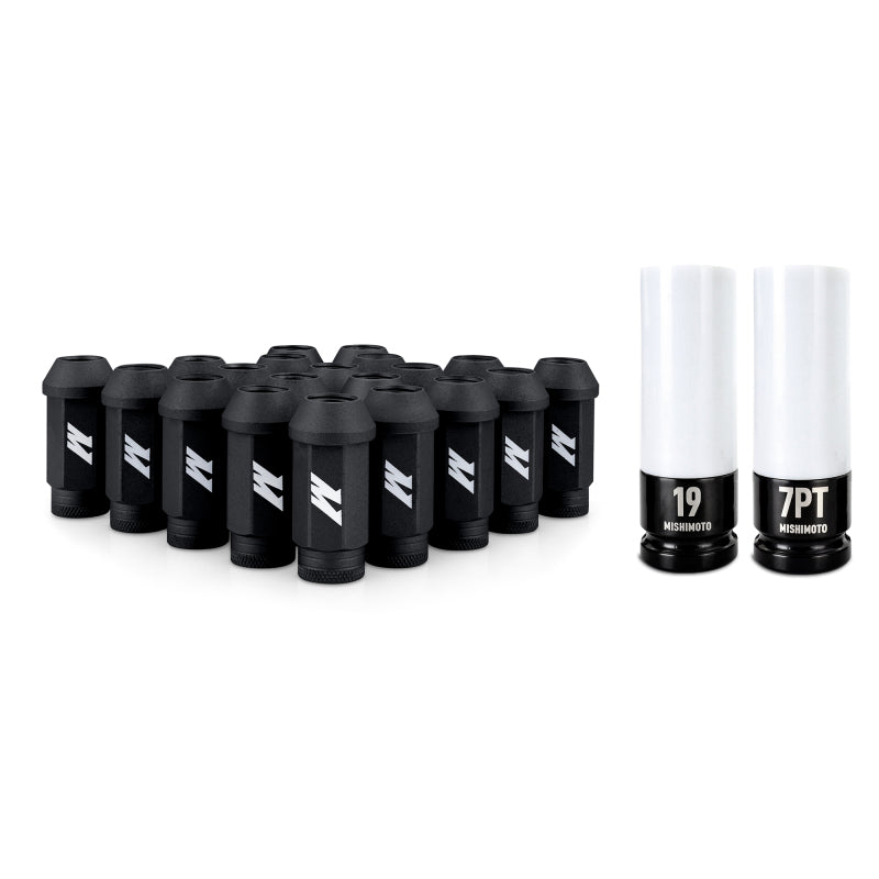 Mishimoto Steel Locking Lug Nuts M14x1.5 20pc Set Black - Graveyard Performance