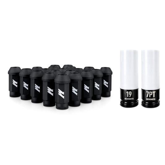 Mishimoto Steel Locking Lug Nuts M14x1.5 20pc Set Black - Graveyard Performance