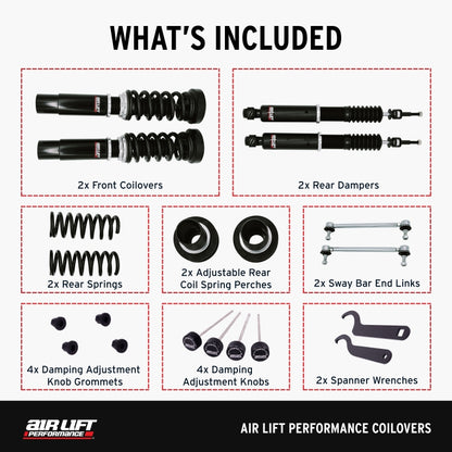 Air Lift Performance 15-19 BMW 3-Series / 15-20 BMW 4-Series Coilover Kit - Graveyard Performance