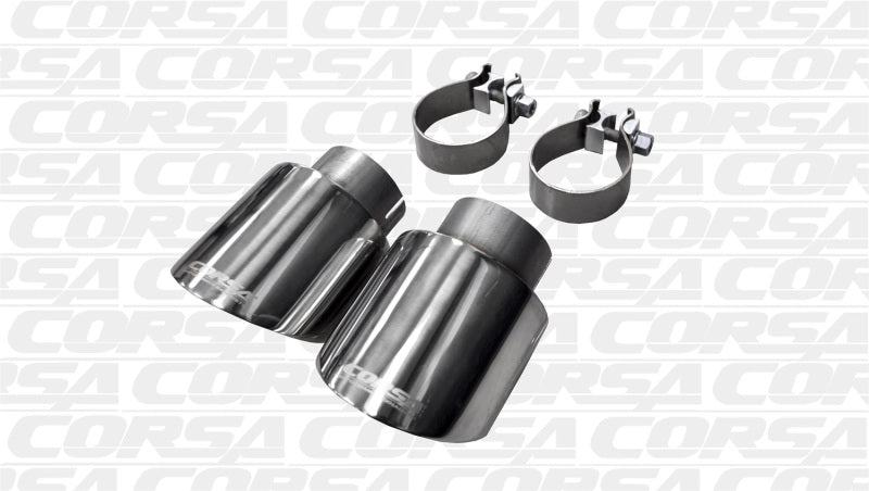 Corsa 10-14 Volkswagen R Mk6 Polished Two 4.0in Polished Pro-Series Tips - Graveyard Performance