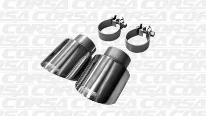 Corsa 10-14 Volkswagen R Mk6 Polished Two 4.0in Polished Pro-Series Tips - Graveyard Performance