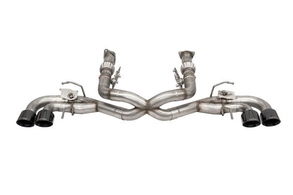 Corsa 2020-2025 Corvette C8 3in Valved Cat-Back 4.5in Blk Quad Tips - Fits Factory NPP Exhaust w/AFM - Graveyard Performance