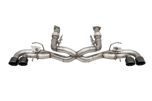 Corsa 2020-2025 Corvette C8 3in Valved Cat-Back 4.5in Blk Quad Tips - Fits Factory NPP Exhaust w/AFM - Graveyard Performance