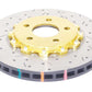 DBA 05-10 Ford Mustang GT / 11-13 V6 Front Drilled & Slotted 5000 Series 2 Piece Rotor w/ Gold Hat