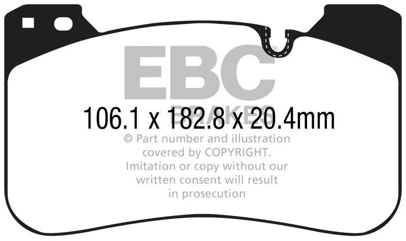EBC 2018+ BMW M5 F90 Bluestuff Front Brake Pads - Graveyard Performance